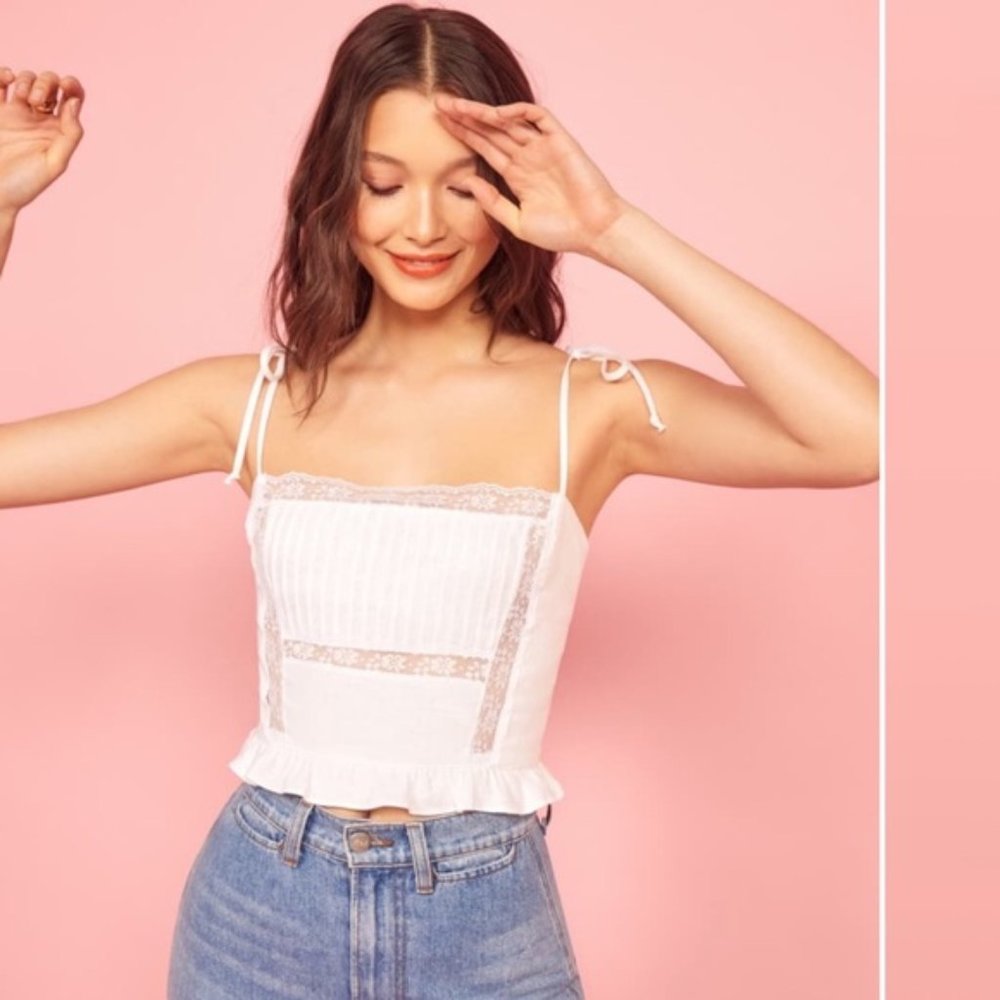 Reformation // Mason Tie Shoulder Top